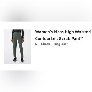 FIGS women’s moss high waisted contourknit scrub pant